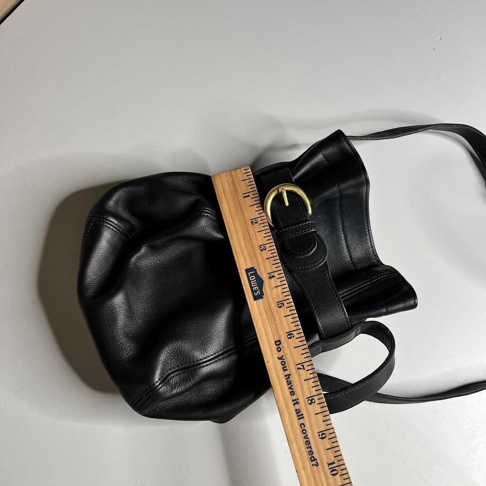Vintage Coach J7M 4156 Bucket Bag Womens Black Leather Belted Crossbody Shoulder - Picture 11 of 11